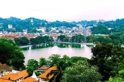 Sri Lanka Tours and Private Driver - Kandy-City-Day-Tour aerial view of Kandy lake